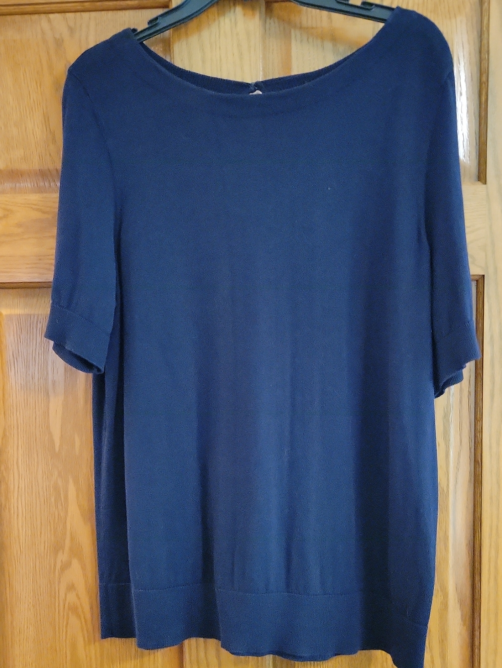 Talbots Navy Short Sleeve Knit Top